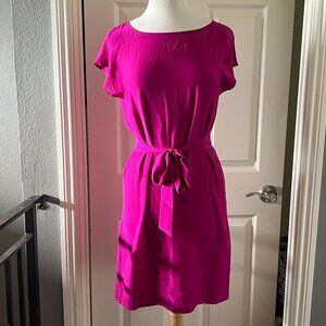 Vintage BARNEYS NEW YORK Pink Silk Shift Dress Small